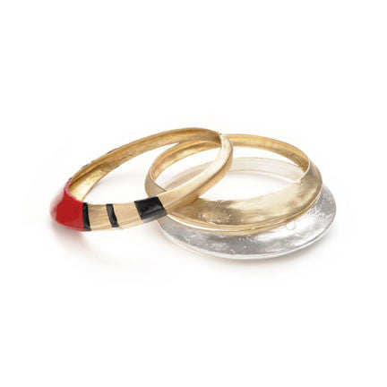 Enameled TALON BANGLE SET