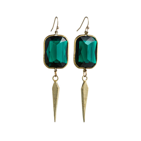 Deco Dagger and Emerald Lucite