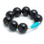 LARGE BLACK LUCITE AND TURQUOISE
