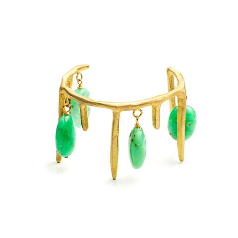 ICICLES AND CHRYSOPRASE CUFF