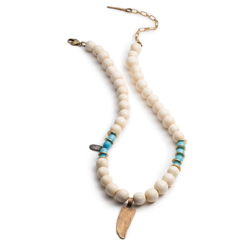 Vintage Bone and Dagger Necklace
