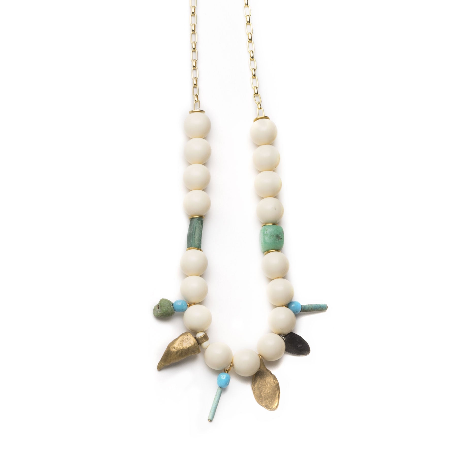 Large Claw and Vintage Lucite Necklace