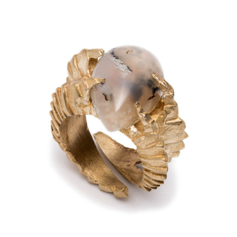DECO AGATE RING